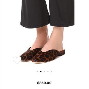 Loeffler Randall leopard print calf hair shoes